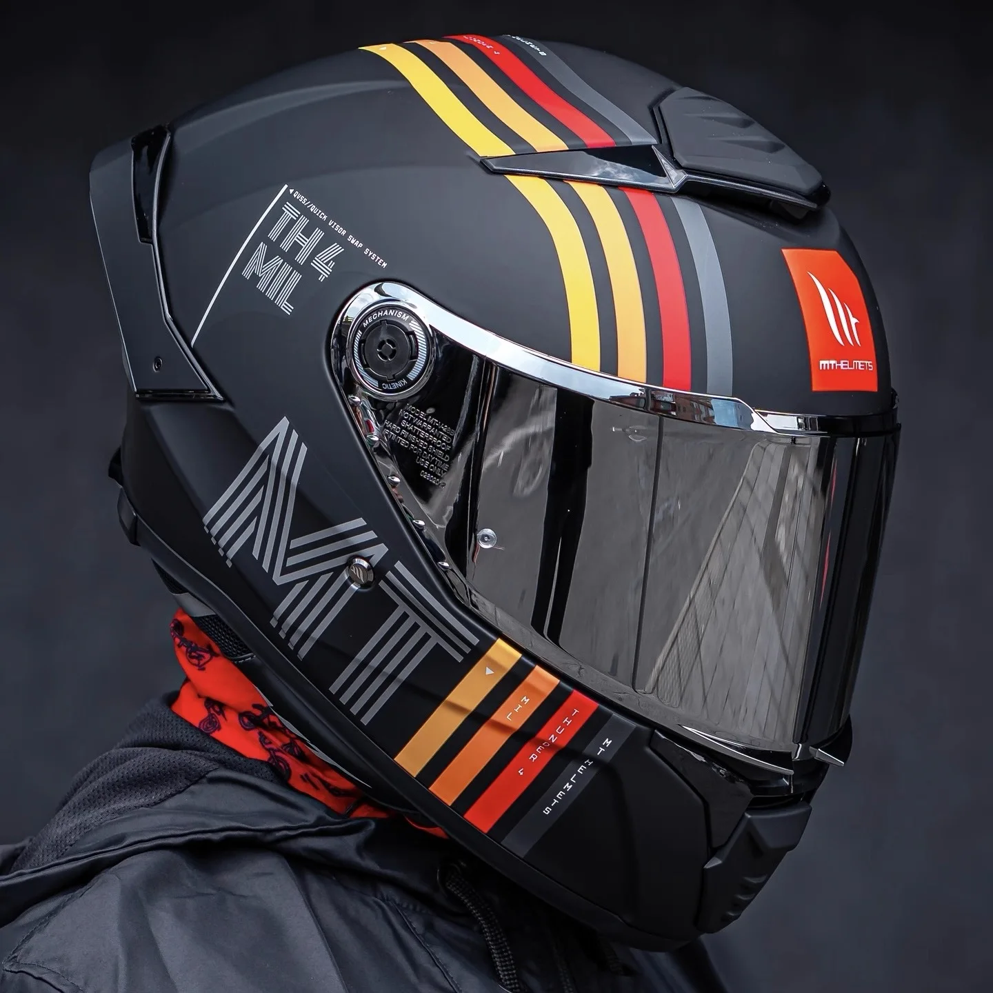 MT Thunder 4 SV Motorcycle Helmet ECE DOT Certification Full Face Double Lens Racing Off-road Helmet Men Cascos Para Moto