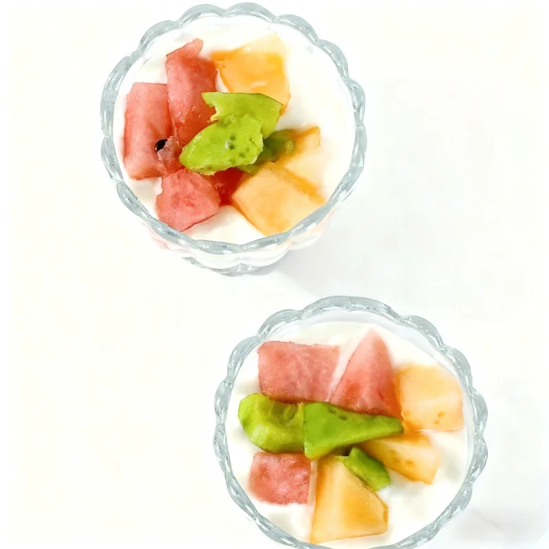 Summer Petal Shape Ice Cream Yogurt Cup Glass Pudding Desser