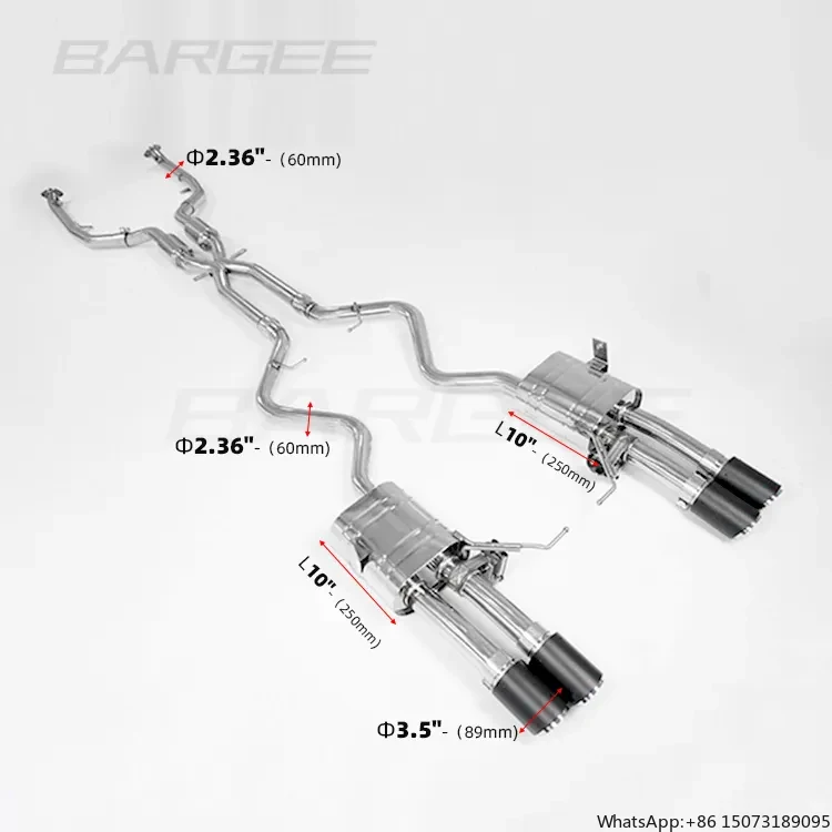 

Bargee for M Series E90 E92 E93 M3 2007~2013 V8 4.0L High Performance Car SS304 Valvetronic Exhaust Catback System