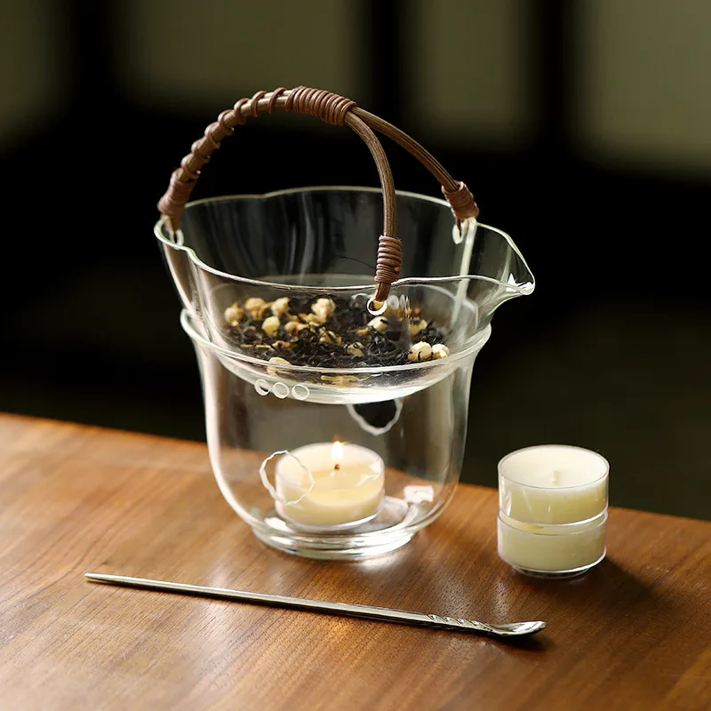 

Warm tea warmer, fair high borosilicate heat-resistant glass rattan fair cup