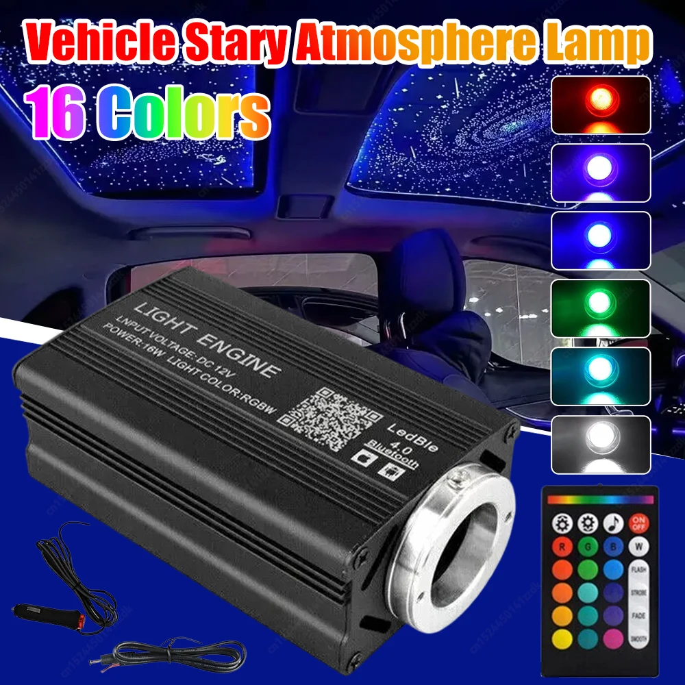 

12W 16 Colors Car Starry Sky Light APP Control Optic Star Ceiling Light Atmosphere Lamp for Starry Sky Ceiling Car