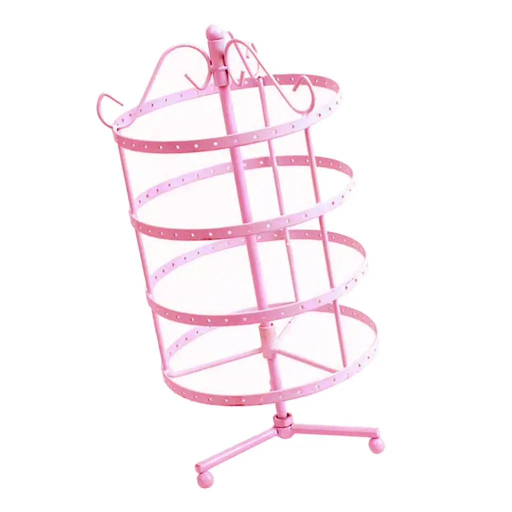 Antique Style Earrings Display Stand Rotating Metal Jewelry Organizer Rack for Showcasing and Storing Your Earrings
