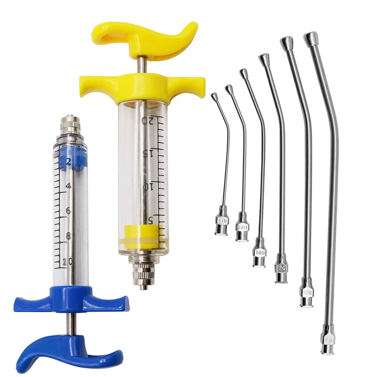 

1 Set of Bird Feeding Syringe Kit 10ml/20ml With 6 Pcs Curved Gavage Tube Parrot Pigeon Pet Bird Supplies