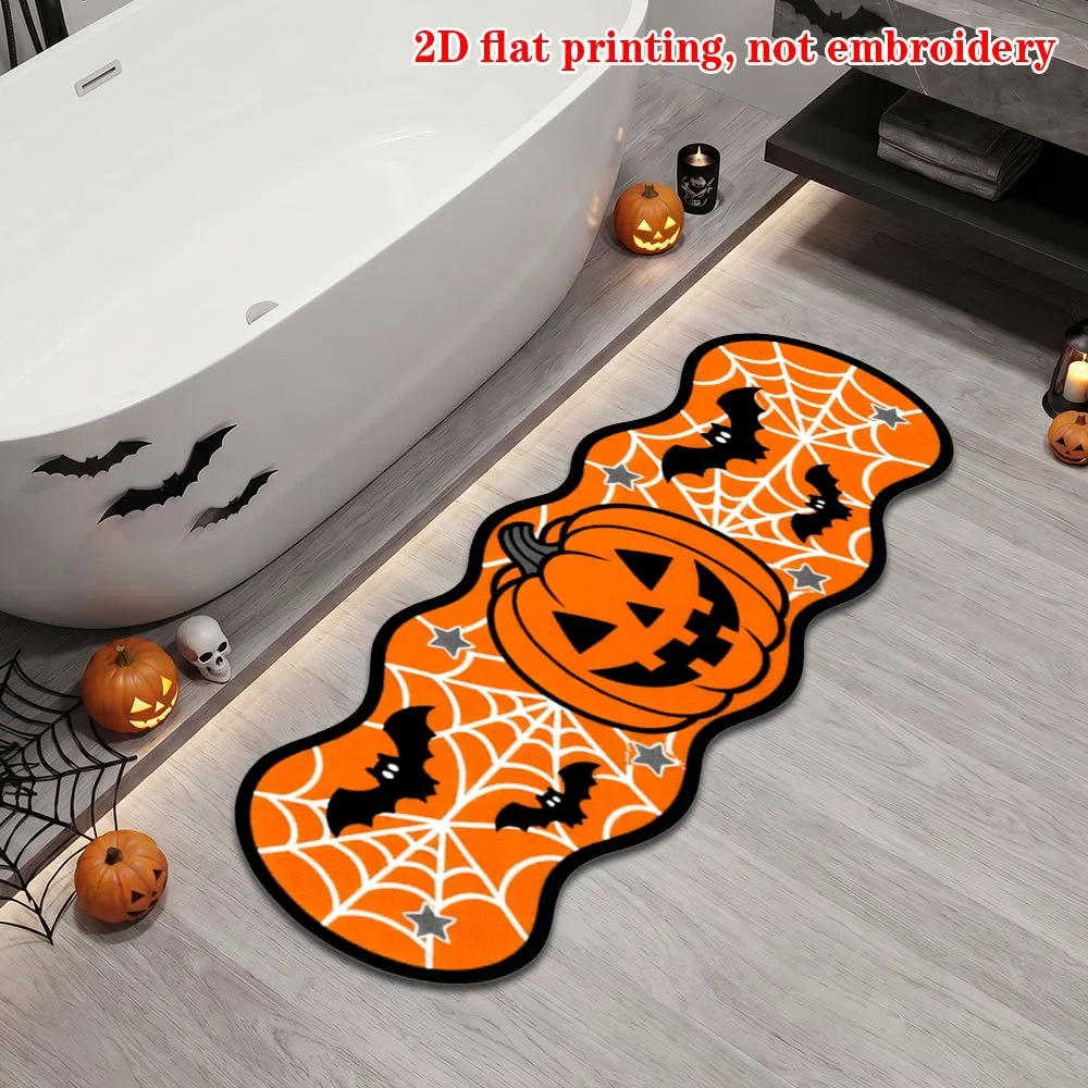 VIKAMA Halloween Monster Runner Rug for Bedroom, Slip-resistant, Easy to Clean, Entryway and Corridor Floor Mat, Party Decoratio view 2