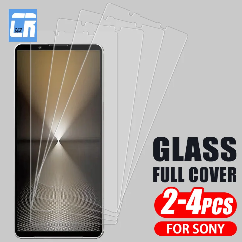 2-4Pcs 8K Full Cover Tempered Glass For Sony Xperia 1 5 10 VI V Screen Protector For Sony Xperia 5 10 IV III II Protective Glass