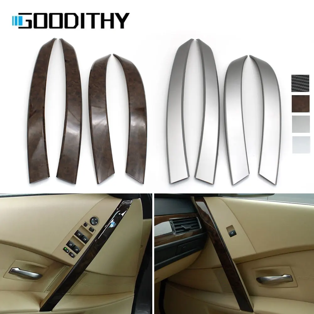 For BMW 5 Series M5 E60 E61 Car Front Rear Left Right Door Pull Handle Outer Cover Trim 2004-2006 520i 523i 530i51416959333