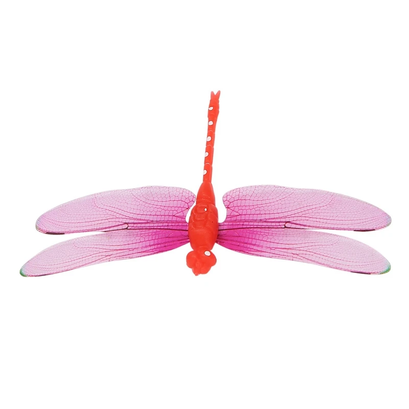 Imán de nevera de libélulas artificiales 3D, 8Cm, 20 piezas, decoración de boda, Navidad, colores, envío aleatorio