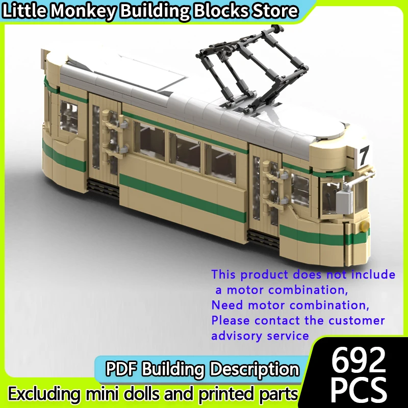

City Car Model MOC Building Bricks Small Intercity Orbit Tram Modular Technology Children Holiday Gifts Assemble Toys Suit