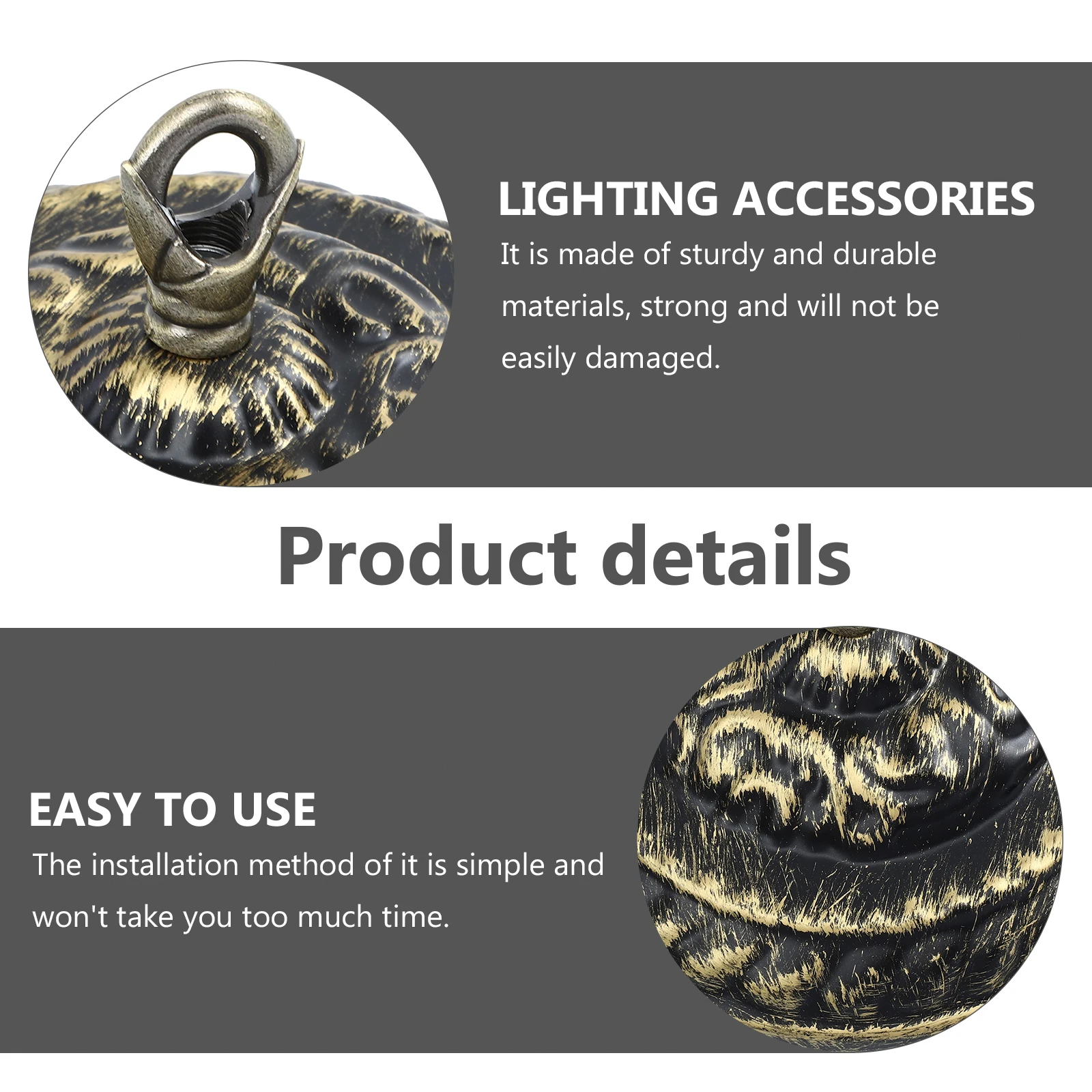 

Canopy Plate Chandelier Vintage Bronze Ceiling Fixture Mounting Bracket Pendant Lamp Decorative Hanger for Home