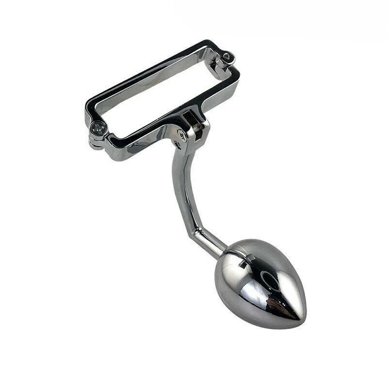 Adult Games Male Metal ball stretcher scrotum anal beads butt hook penis lock bondage ring Sex Toy