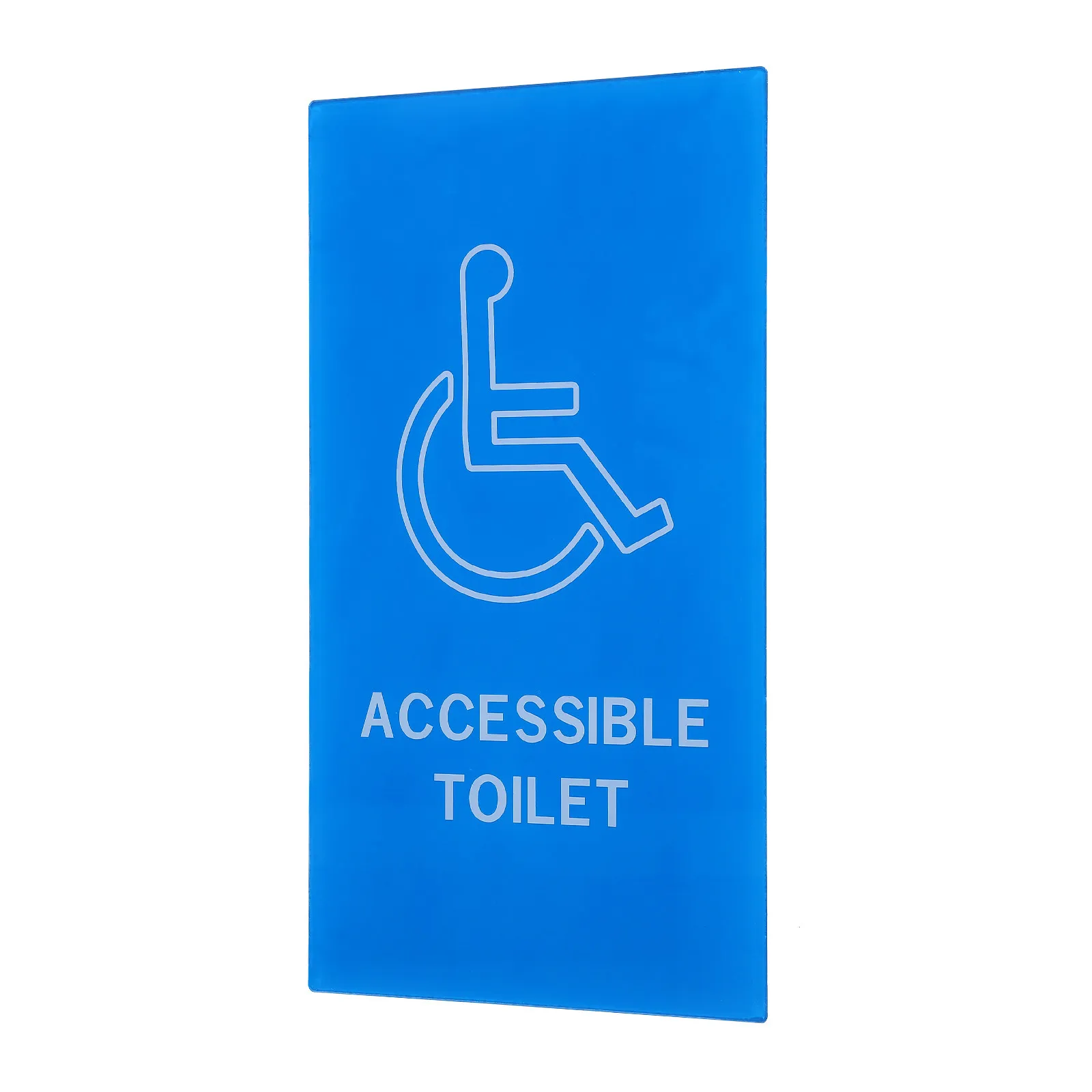 Acrylic Disabled Toilet Sign Large Restroom Door Decal For Wheelchair Accessible Bathroom Office Gym Public Use