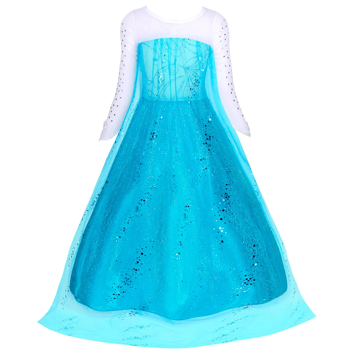 Mädchen Eis-Fantasie-Prinzessin Mesh-Ballkleid Kinder Cosplay-Kleid für Halloween, Karneval, Geburtstag, Themenparty, Rollenspiel – Detail 36