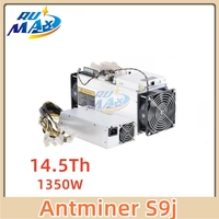 Used Antminer S9j 14.5T with PSU SH-256 BTC BHC DOGE Asic Miner Bitmain ANTMINER S9 J Crypto Mining Machine in stock Than S9 S9i