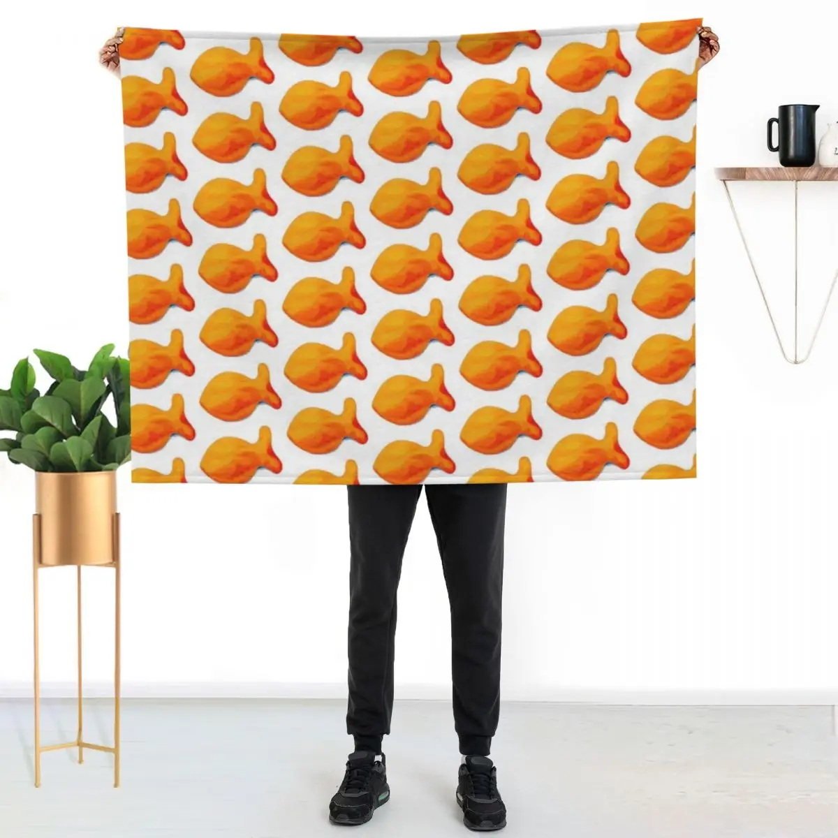 

Goldfish Throw Blanket Warm Napping Blanket for Office Couch Bed
