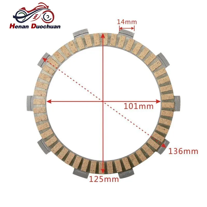 Motorcycle Steel Friction Clutch Plate Kit For Honda NX250 MD21 XR250 XR250R ME06 XR NX 250 XL350 XL350R XL 350 TRX400 TRX 400