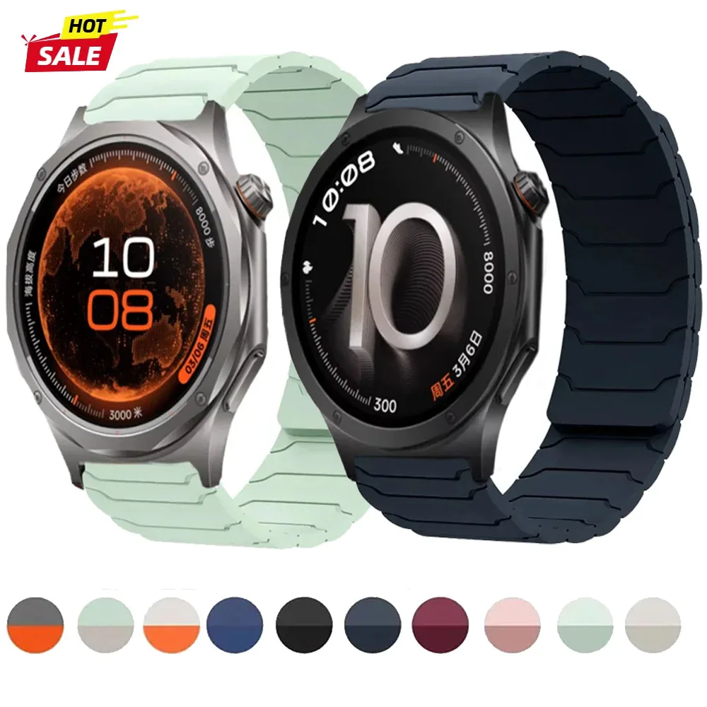 20/22mm Magnetisches Silikonarmband für OPPO Watch S X3 X2 Atmungsaktives Band für Oneplus Watch 4 Lite 3 Amazfit Active 3-2/Bip 6-5/Max