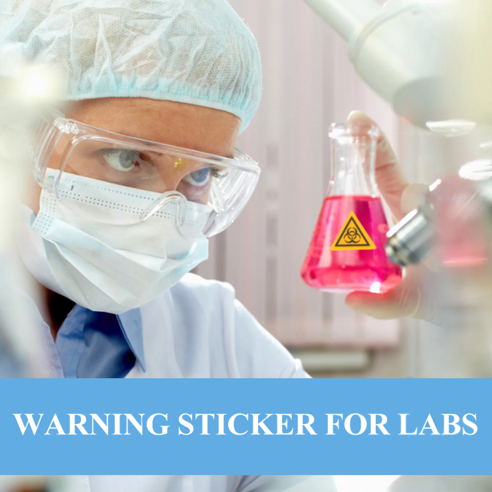 10Pcs Infection Caution Label Warning Sticker Laboratory Safety Sign Decals for Labs Caution Sign Sticker