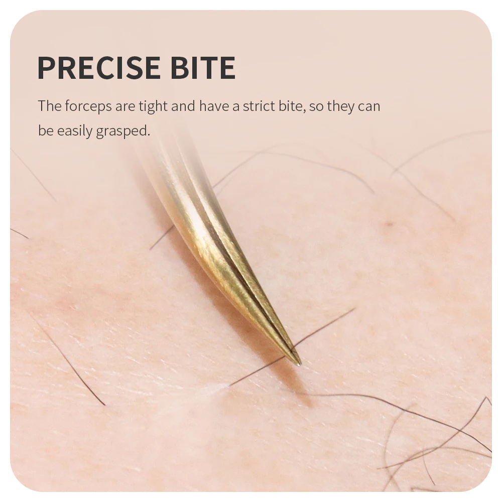 ANNAFRIS Pinzette per ciglia con punta in fibra di fascia alta in acciaio inossidabile Testa dritta Punta curva Pinzette per estensione ciglia Strumenti per il trucco