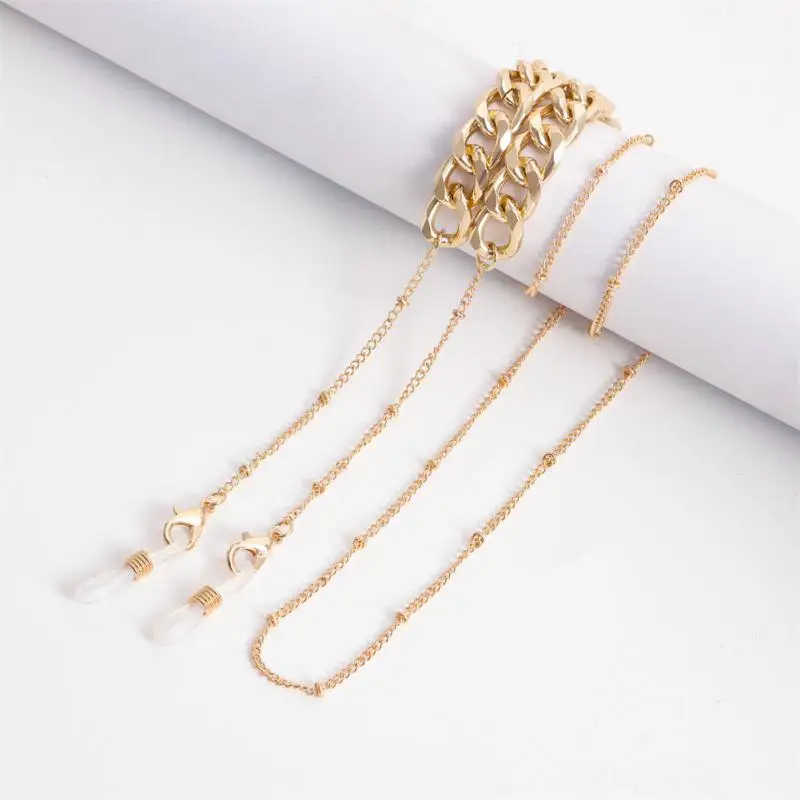 Metal Glasses Chain Gold Exaggerated Eyeglasses Chains Mask Hanging Rope Fashionable  Sunglasses Accessory For Women Gifts