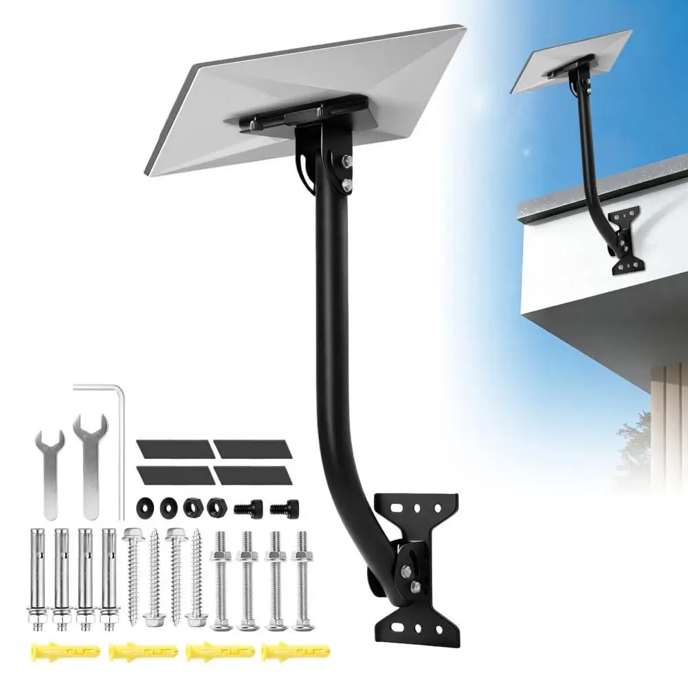 Roof Terminal Plate Bracket, Weather Resistant High-Strength Carbon Steel Adjustable Angle, Stable Signal Stand For Outdoor Use
