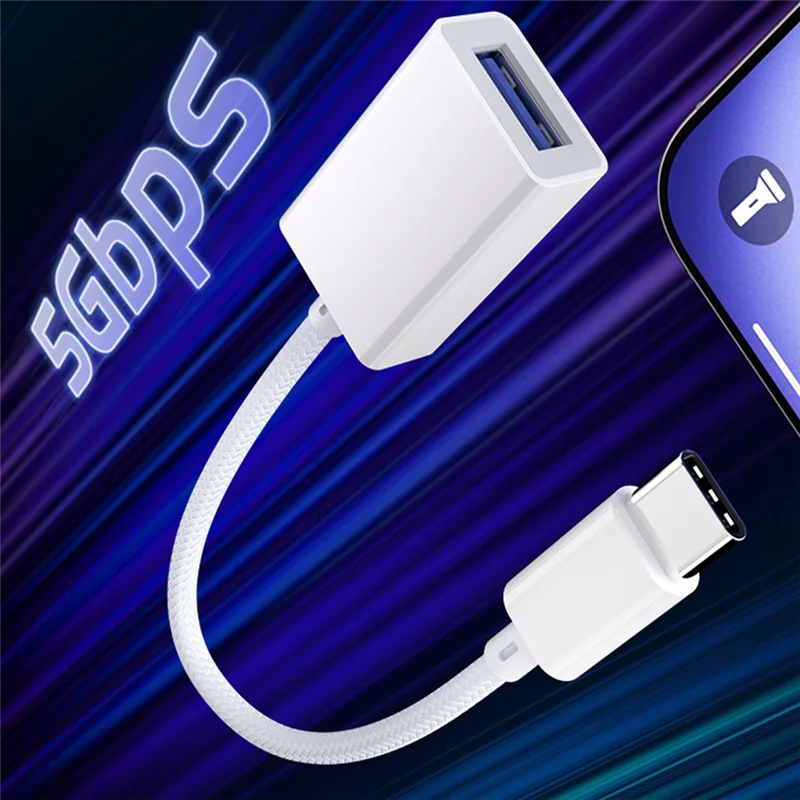 A76F-OTG Adapter Typec To USB Double-Sided 3.0 Adapter Cable To USB Flash Drive Suitable For  16/15 Android Converter