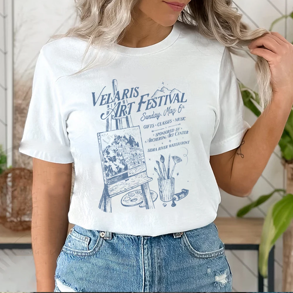 Velaris Art Festival T-shirt ACOTAR Shirts Night Court Licensed SJM Merch Graphic Shirt Bookish Tee Unisex Aesthetic Clothes