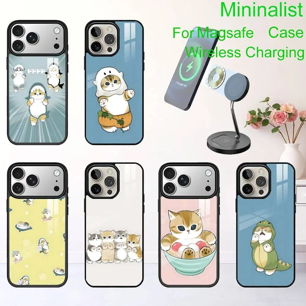 

Cat In Disguise M-Mofusand Phone Case For iPhone17,16,15,14,13 Plus,Pro Max Magnetic For Magsafe Wireless Charging
