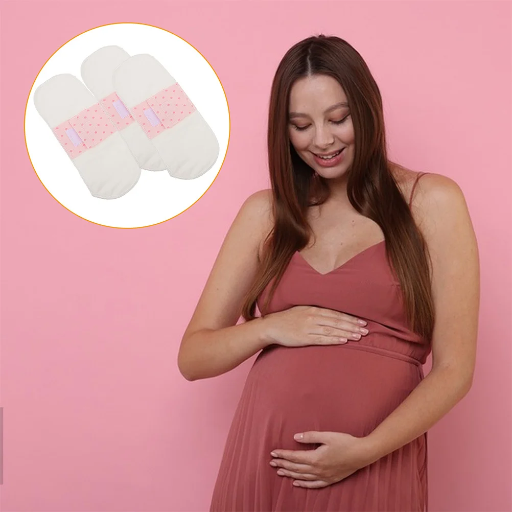 

4Pcs Cotton Washable Menstrual Cloth Pad Inserts Soft Breathable Reusable Panty Liners Postpartum Period Pads Leakproof