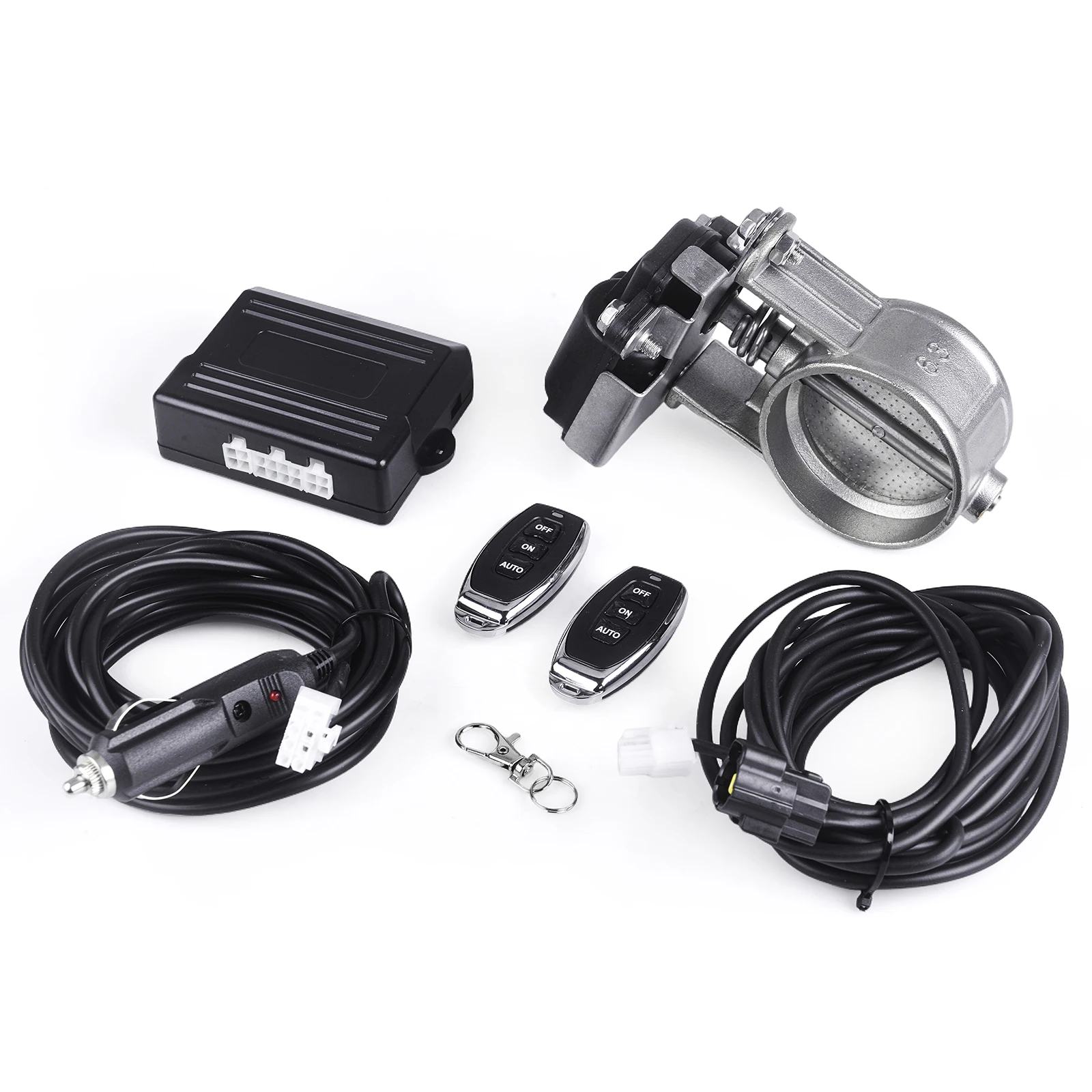 

Car Exhaust Pipe Electronic Valve Kit Universal Multi-angle Mode 51/60/63/70/76MM Controller Device Remote Kit Controller Switch