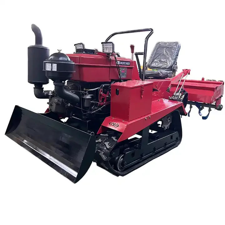 

Chinese multifunctional diesel track rotary tiller, agricultural micro track cultivator, hot selling