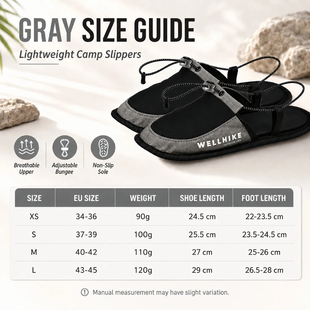 2×Opvouwbare, sneldrogende waterslippers, antislip, op blote voeten te dragen waadschoenen, lichtgewicht reis-, strand-, kamp-, hotel-, draagbare buitensandalen