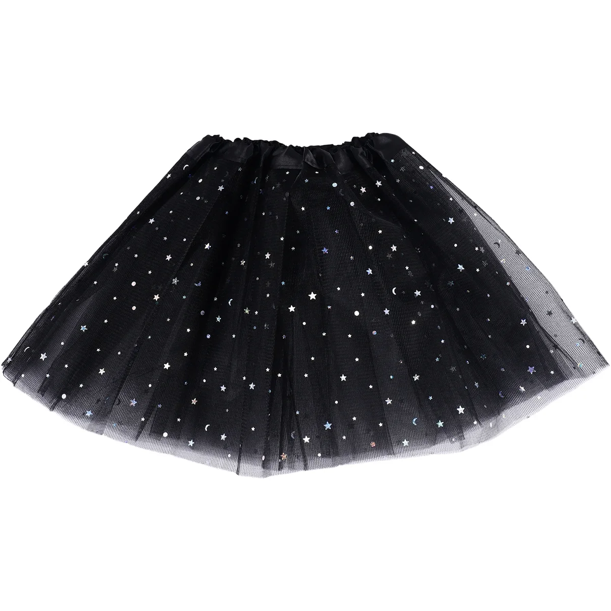 Smart Baby Girl Clothes Stars Sequins Petticoat Ballet Dance Fluffy Tutu Skirt black