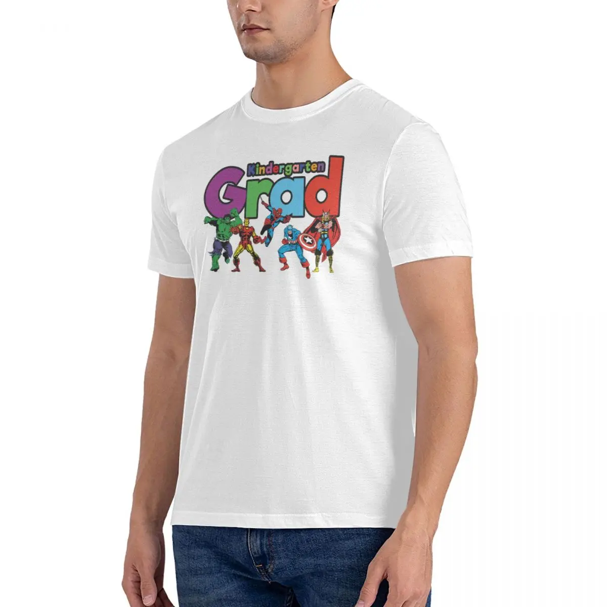 T-Shirt à Manches Courtes et Col Rond pour Homme, en Coton Pur, Cadeau d'Urgence