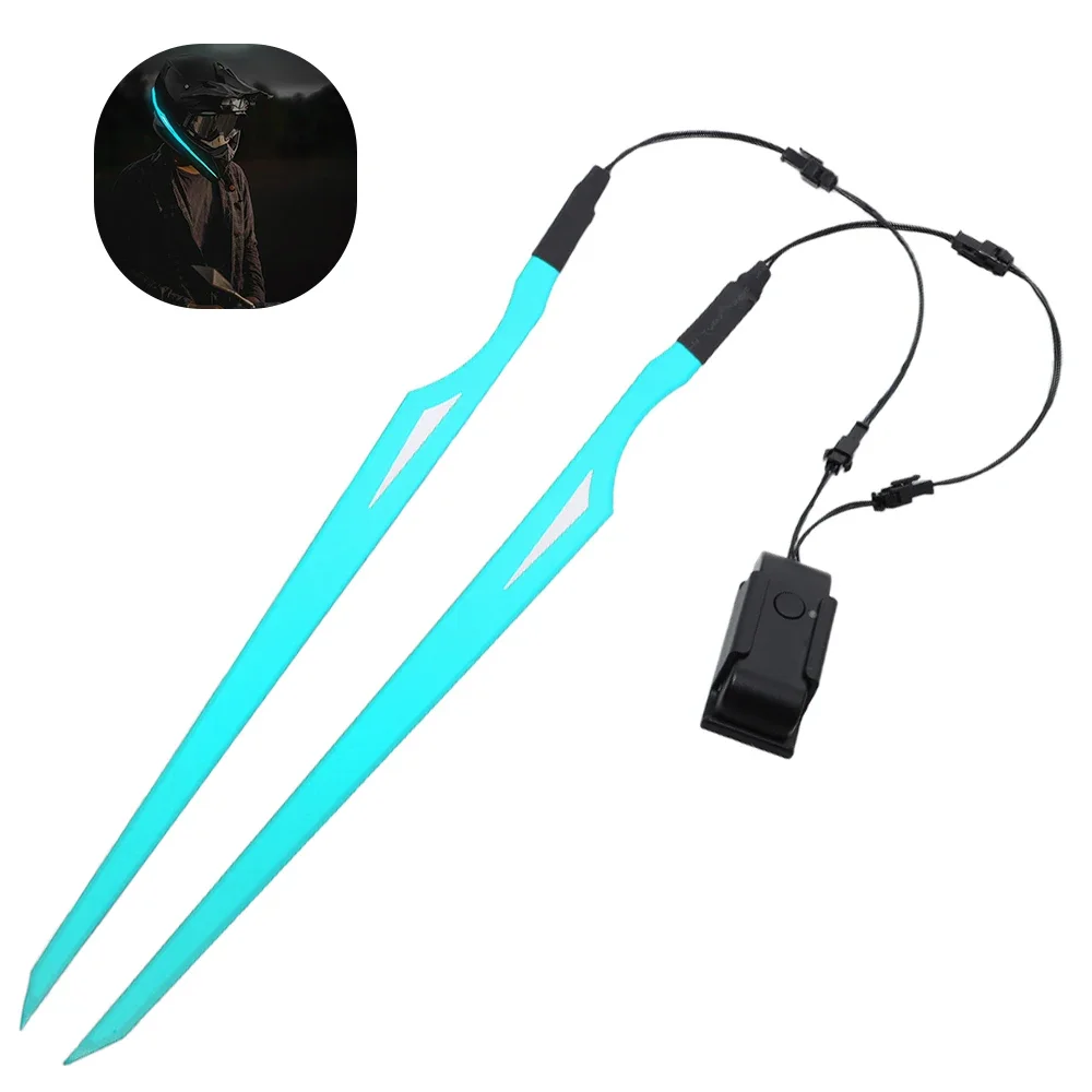 

Motorcycle Helmet Light Rechargeable Helmet Light Safety Night Warning Signal LED Motorcycle Helmet Sticker Light Stripe