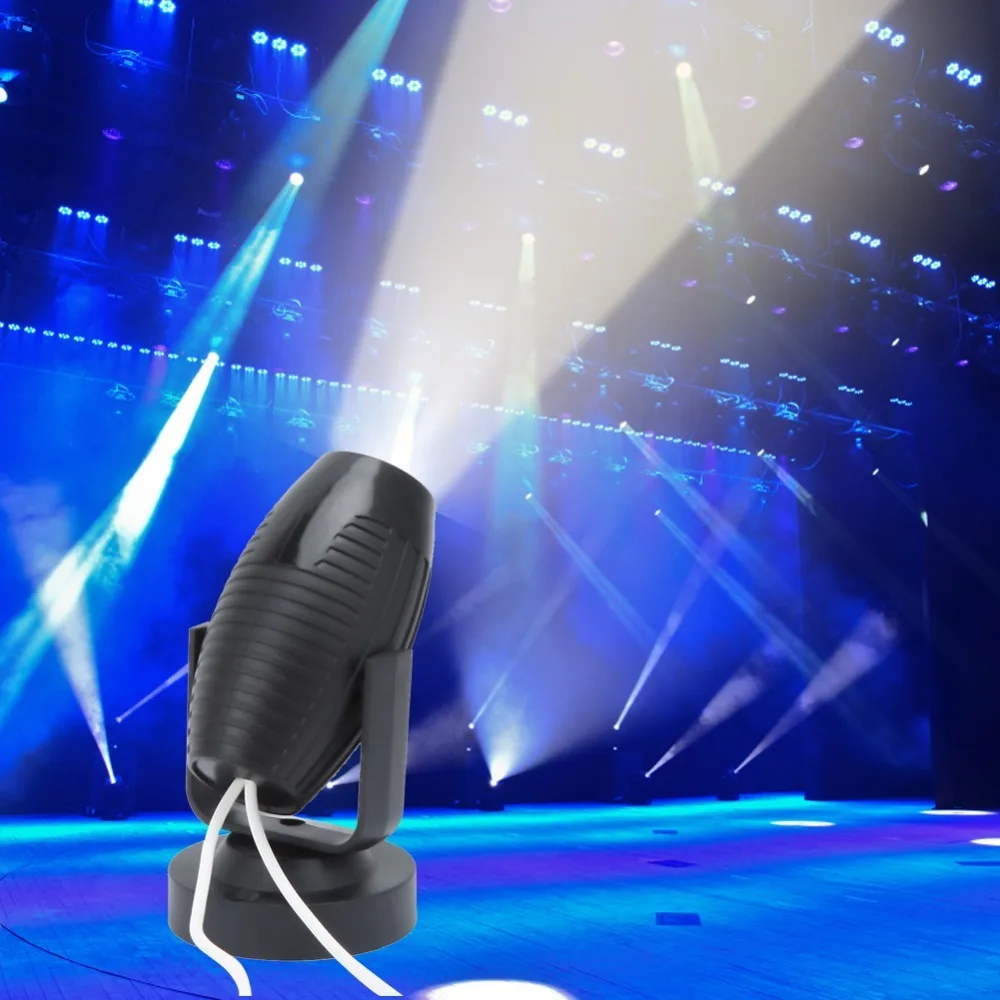 Low Voltage AC85-265V LED Mini Spotlight Portable Black Shell LED Stage Light Adjustable Angle Projector Lamp Wedding