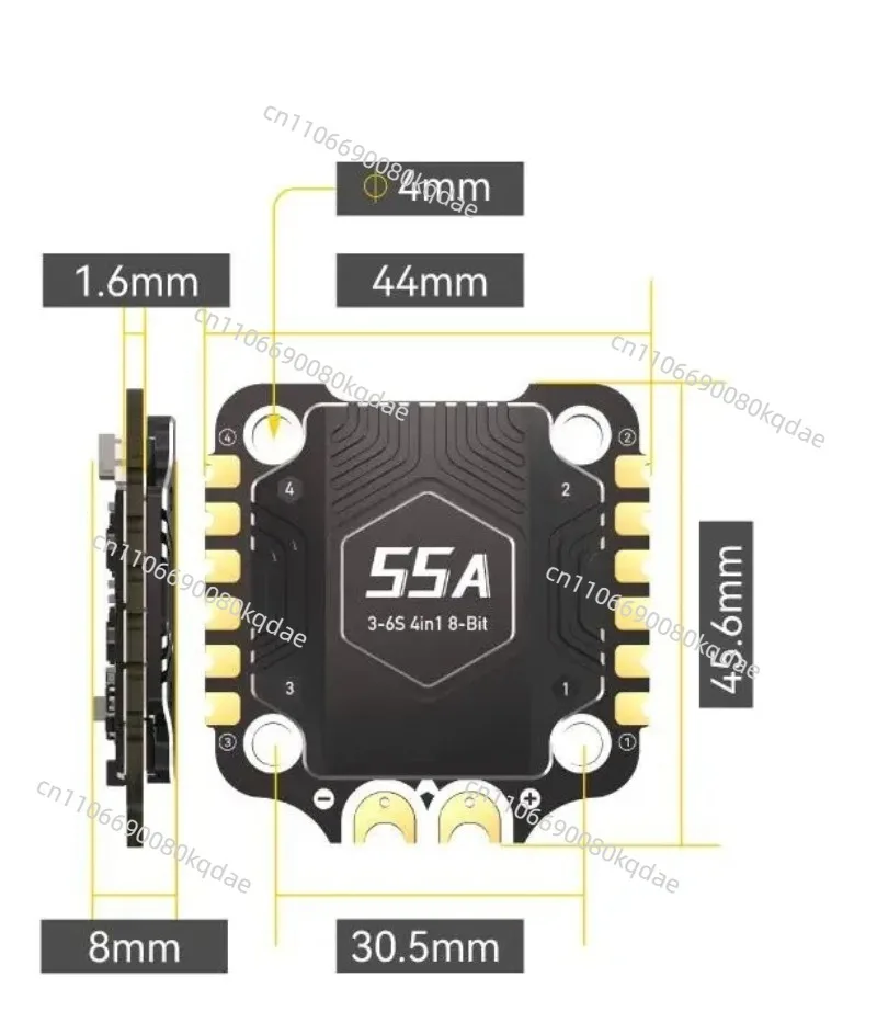 F405 BLS 4‑in‑1 Drive Control Unit 30‑55A 3‑6S 1000uF Low ESR Capacitor Model Component