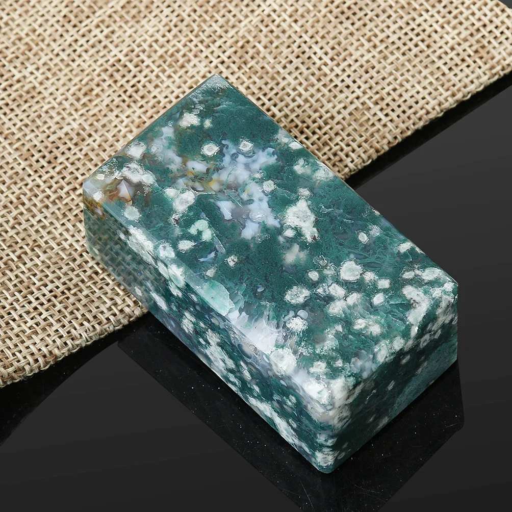 

Natural Onyx Agate Rectangle Reiki Healing Mineral Stone for DIY Jewelry Making Home Decoration Collectibles Paperweight Crafts