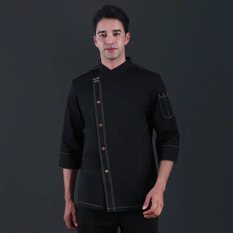 C353 Mono de Chef uniforme de cocina de manga larga ropa de Chef abrigo de Chef uniformes profesionales chaquetas de camarero