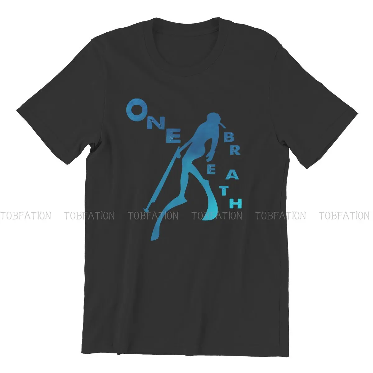 One Breath Spearfishing Freediving lovers Casual TShirt Dive Scuba Diving Style Tops Casual T Shirt Men Short Sleeve Unique Gift