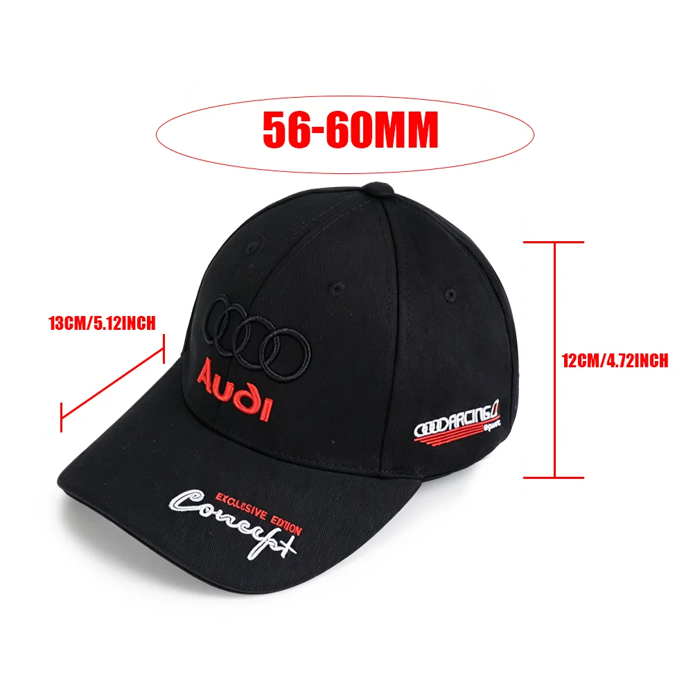 Car Baseball Cap Cotton Embroidered Snapback Suitable For DAudi Sline A4 A1 A3 A6 A5 A7 A8 Q3 Q5 Q7 Outdoor Sports F1 Racing Hat view 2