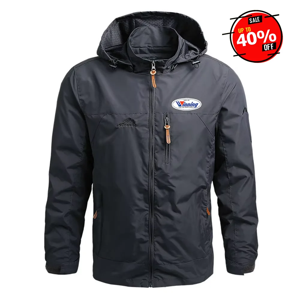 2025 hommes nouveau gagnant boxe marque imprimer Cardigan décontracté coupe-vent à glissière veste printemps automne simplicité fermeture éclair coupe-vent manteau