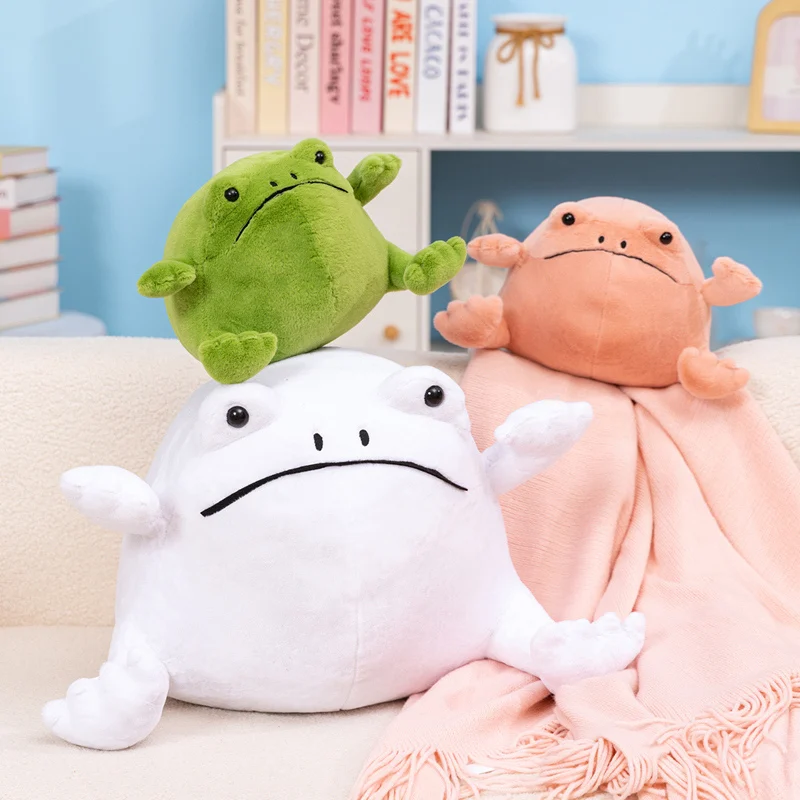 Cute 3 Colors Simulation Rain Frog Plush Toy Stuffed Animal Doll Cozy Sofa Bedroom Ornament Lovely Birthday Present Boy Girl Kid