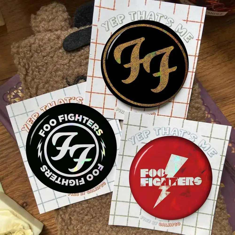 Rock Band F-Foo F-Fighters  Handmade Brooch Cartoon Cosplay Badge On Backpack Jewelry Accessories Gifts