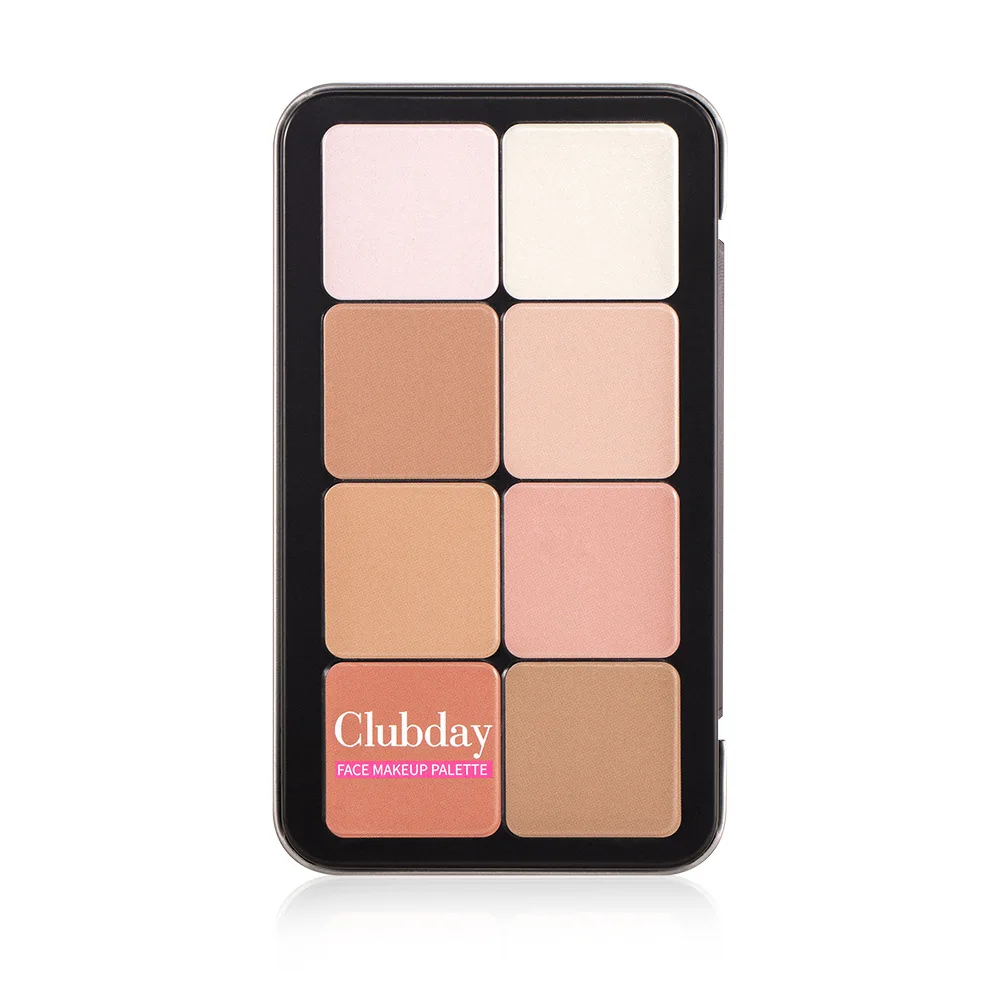 Alles-in-één gezichtspalet Matte Blush Highlighter Contourpoeder voor natuurlijke beeldhouwen en dag tot nacht Gezichtsbeeldhouwen Make-up