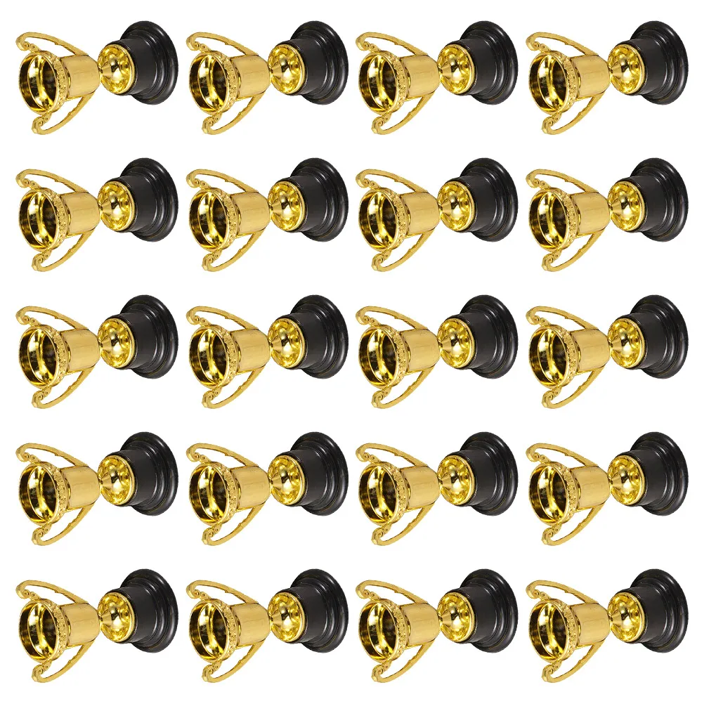 

20pcs Children Plastic Trophies Small Award Cups Competition Gifts Decorative Golden Trophy Bulk Mini Awards Kids Reward Sturdy