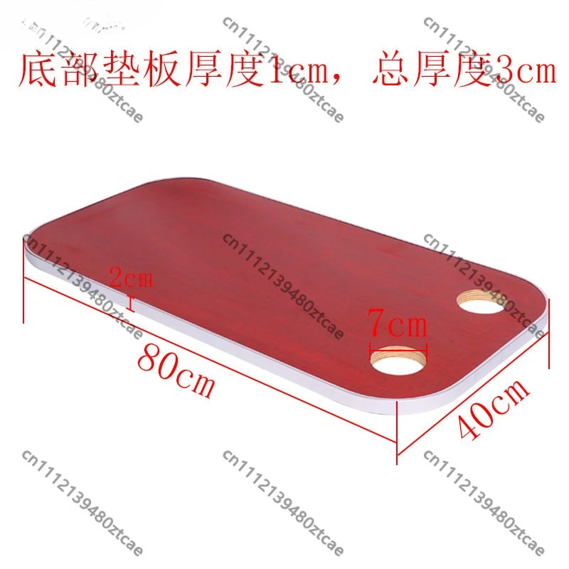 800×400mm Solid Wood RV Lifting Folding Table Red Metal Wrapped Edge With Cup Groove Strip