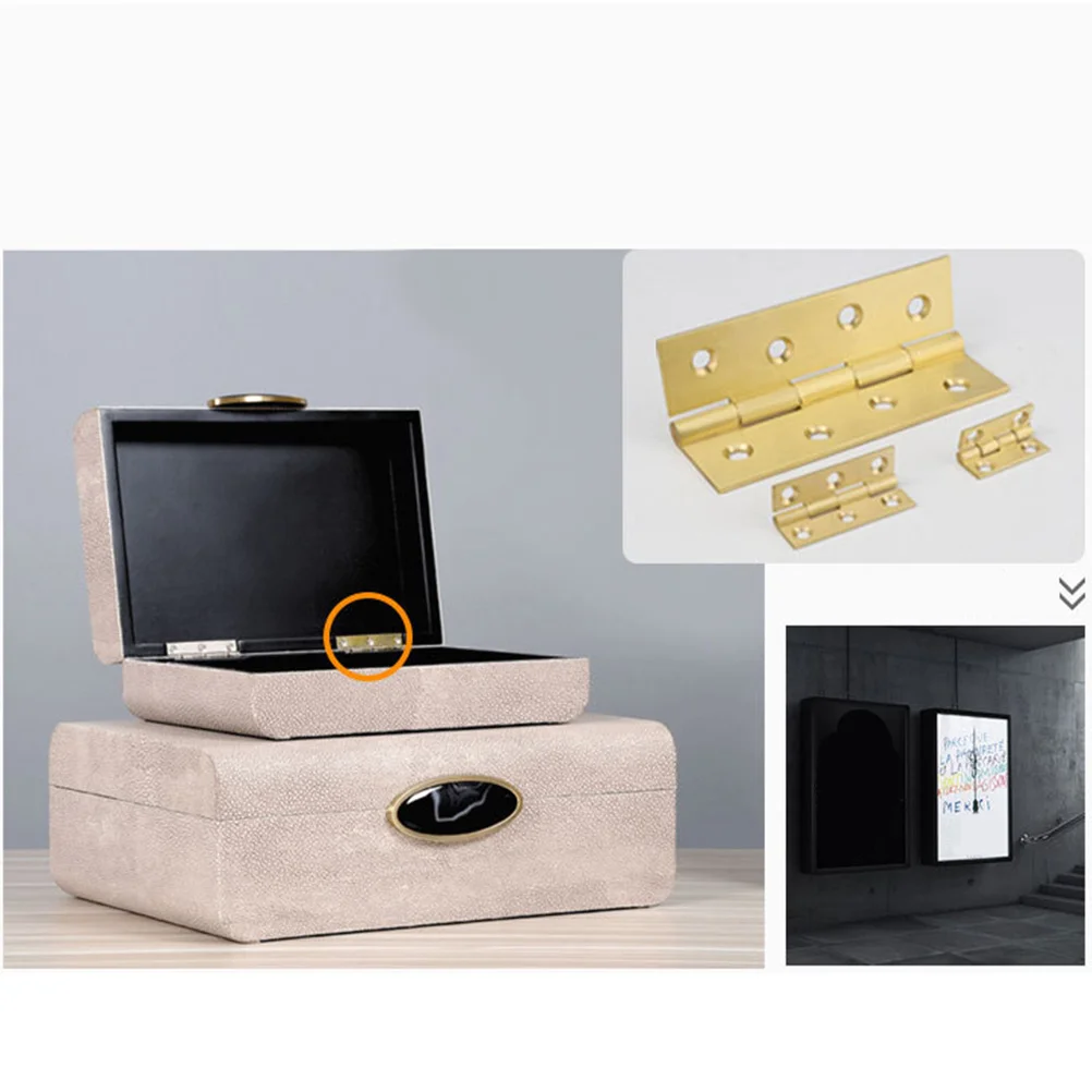 

6Pcs Pure Copper Hinges 1.5inch Mute Smooth Closing Door Hinge for Furniture Home Decor Vintage Style Hinges Bearing Door Hinge