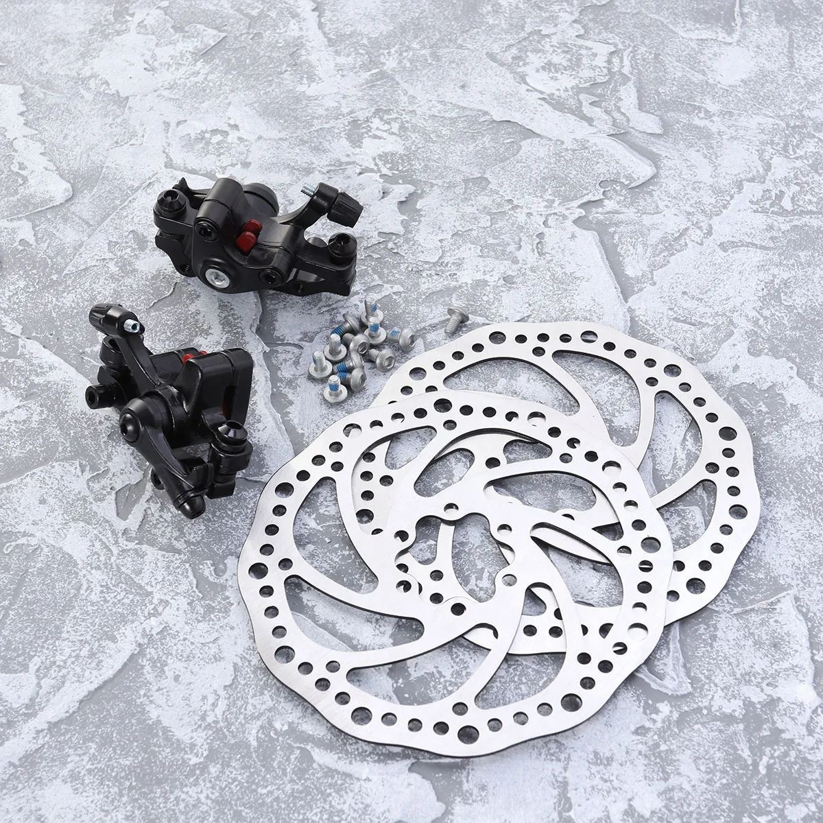 

Disc Brake Complete Set Disk Brakes for Bike Cassette Kit Mechanical Rear Rotor