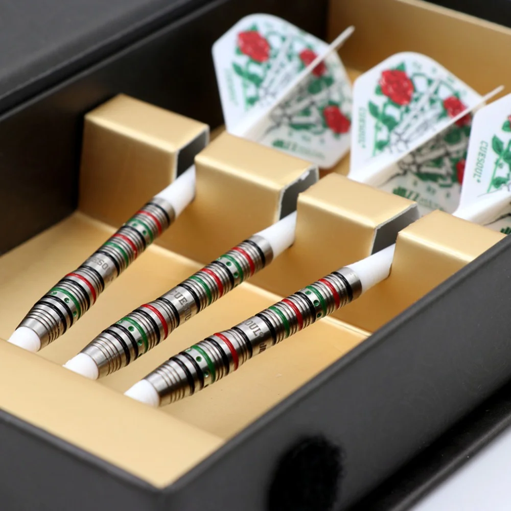 

CUESOUL JAZZ-METAL 19g Soft Tip Darts 90% Tungsten Dart Set with Integrated ROST Dart Flights