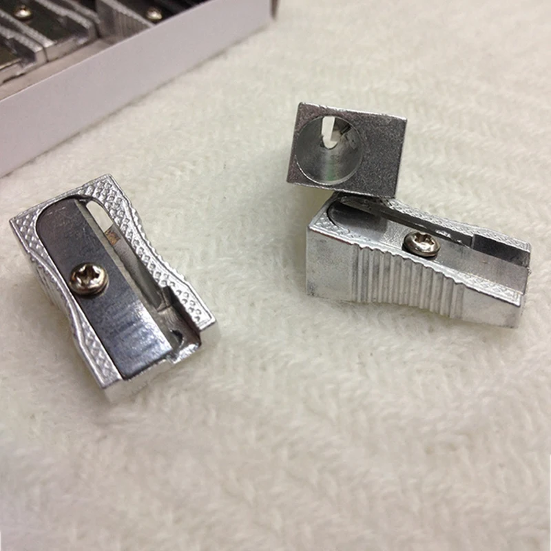 Aluminum Pencil Sharpener Stationery Single Hole Mini Metal Pencil Sharpener